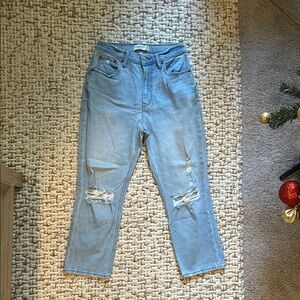 Abercrombie ankle straight ultra high rise Jean